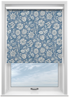 Library, Indian Blue - Twist&Fit Roller Blind